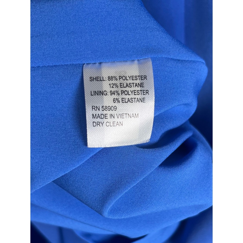 Antonio Melani Dress Women 12 Royal Blue Sleeveless V Back Sheath - Picture 5 of 7